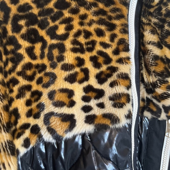Sandy Liang Jacket - Women's Large Black - Faux Leopard Ski Coat Designer - Picture 5 of 13